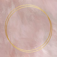 gold frame on on pink background vector