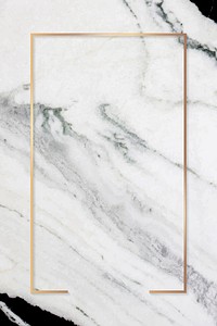 Rectangle gold frame on gray marble background vector
