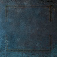 gold frame on grunge blue background vector