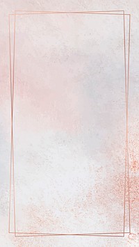 Rectangle copper frame on pastel mobile phone wallpaper  vector