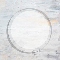Round silver frame on painted background vector