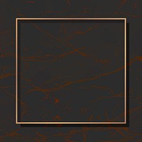 Square gold frame on dark background vector