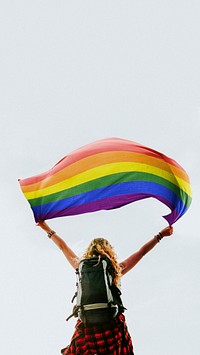Pride flag mobile phone wallpaper