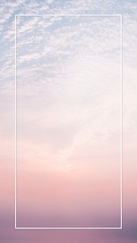 Rectangle frame on a cotton candy sky mobile wallpaper