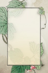 Blank rectangle leafy frame design