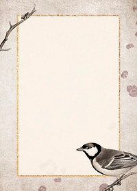 Talgoxe great tit on a grunge brown background vector