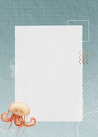 Blank octopus paper design vector