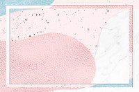 Frame on pink and blue collage textured background vector