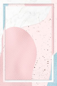 Frame on pink and blue collage textured background illustration