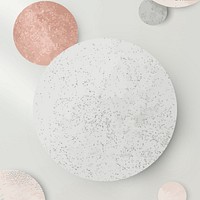 Shimmery silver and pink round pattern  background vector