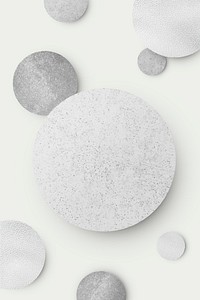 Shimmery silver round pattern  background vector