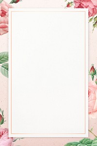 Pink rose pattern on white background illustration