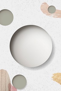 Circle on white marble background vector