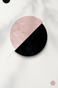 Pink and black two-tone circle patterned background illustration