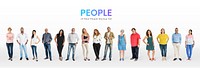 Diverse people character mockups set