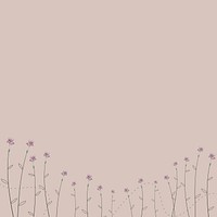 Flowers blooming on a beige background vector