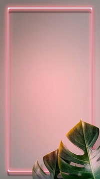 Tropical pink neon lights phone screen wallpaper