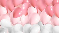 Festive pastel pink balloon wallpaper