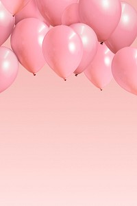 Festive pastel pink balloon banner