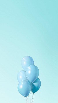 Pastel blue balloons mobile phone wallpaper