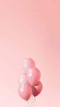 Festive pastel pink balloon mobile phone wallpaper