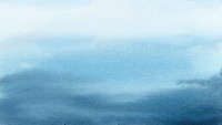 Calm blue ocean in water color banner template