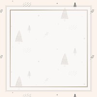 Christmas frame on beige background vector