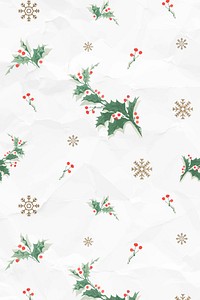 Christmas elements seamless pattern vector