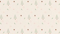 Christmas seamless pattern beige background vector