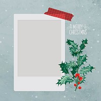 Festive blank Christmas social ads template vector