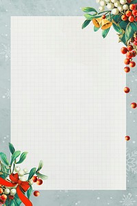 Blank rectangle Christmas frame vector