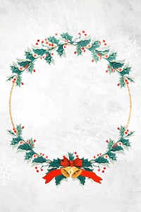 Blank festive Christmas wreath vector