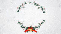 Blank festive Christmas wreath background vector