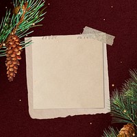 Blank paper on a Christmas social ads template