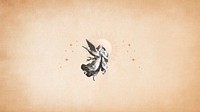 Vintage Christmas guardian angel from the public domain on old brown paper vector