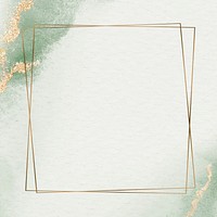 Square golden vintage frame design background vector
