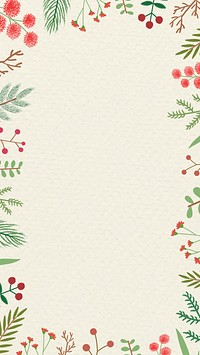 Christmas vintage frame design mobile phone wallpaper vector