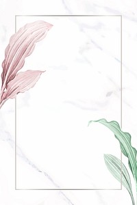 Botanical rectangle frame design vector