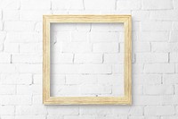 Minimal wooden frame mockup design