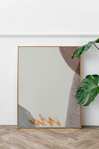 Minimal pattern frame on a marble table mockup