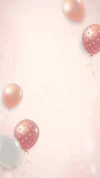 Elegant balloon phone background vector