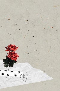 Valentine's day collage style banner background