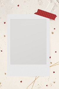 Festive Christmas instant photo frame illustration