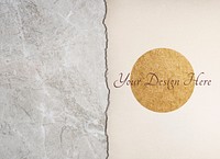 Marble texture and white paper mockup