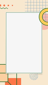 Pastel Memphis Facebook story background vector