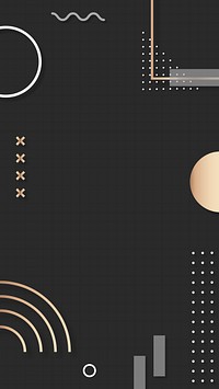 Dark brown Memphis Facebook story background vector