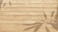Leaf shadow on oak wood textured blog banner background