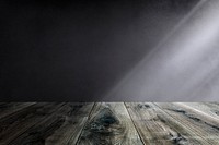 Rustic wooden plank with gray background