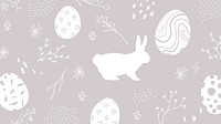 Neutral gray Easter pattern background vector