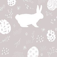 Neutral gray Easter pattern background vector